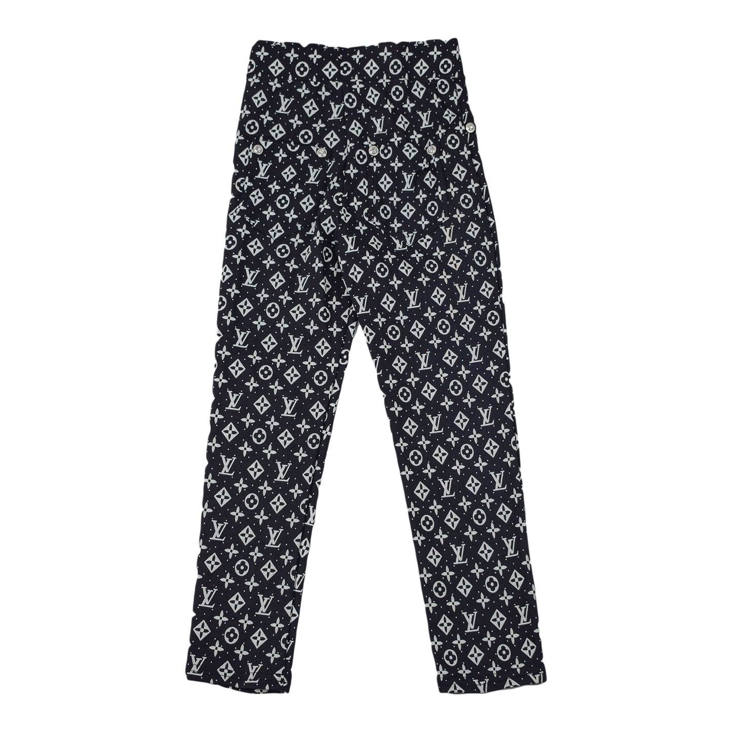 Girls Black Printed Bottoms: Stylish & Comfortable Cotton Trousers
