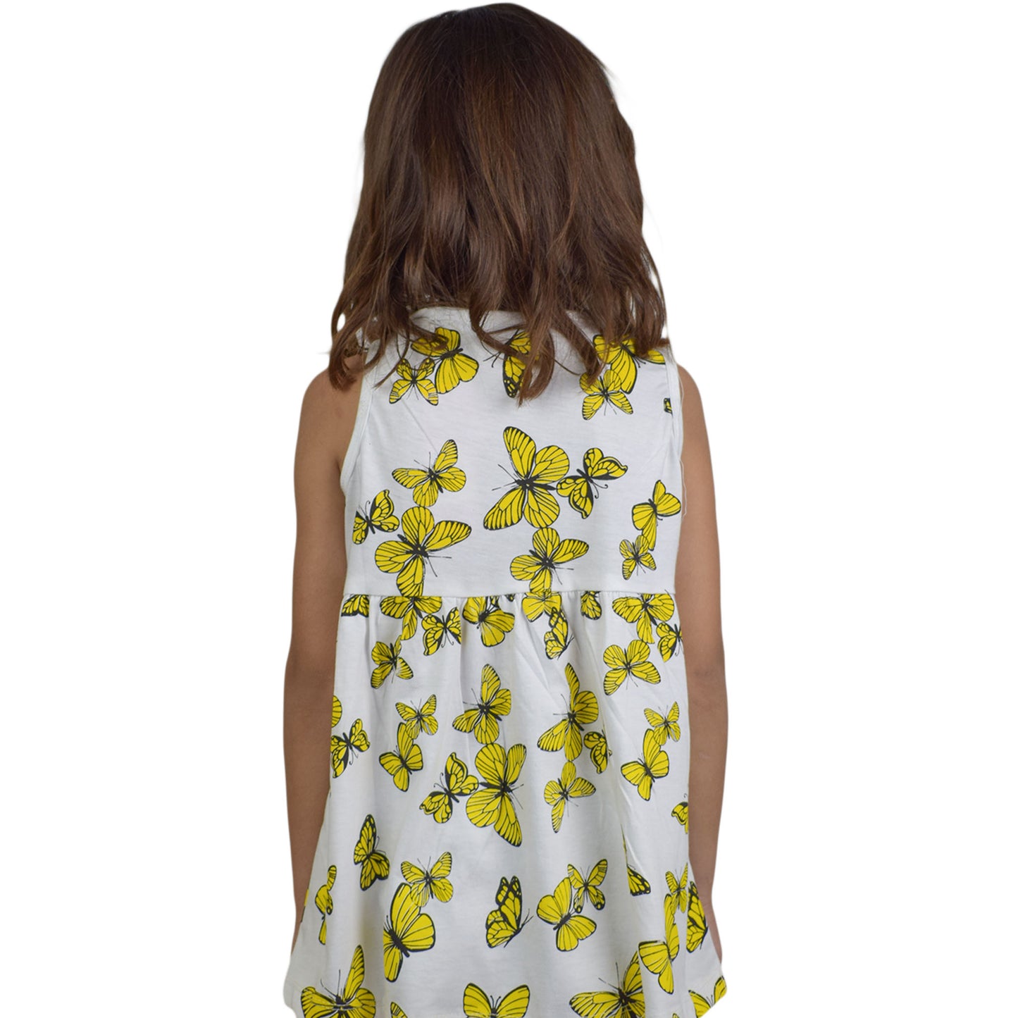 Girls Butterfly Print Tops – White & Orange Variants