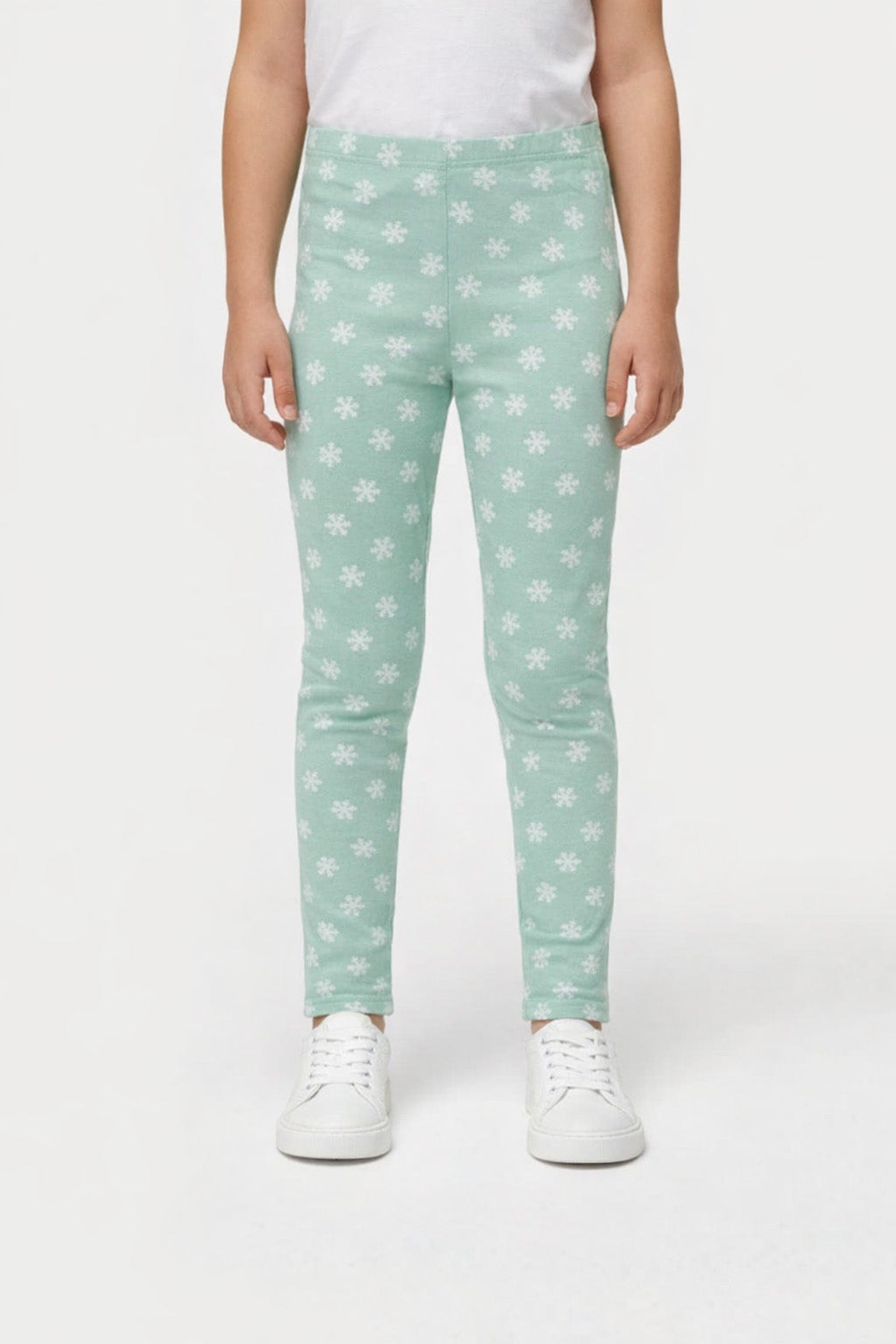 Girls Heart Print Cotton Leggings – Soft & Stretchy Bottoms