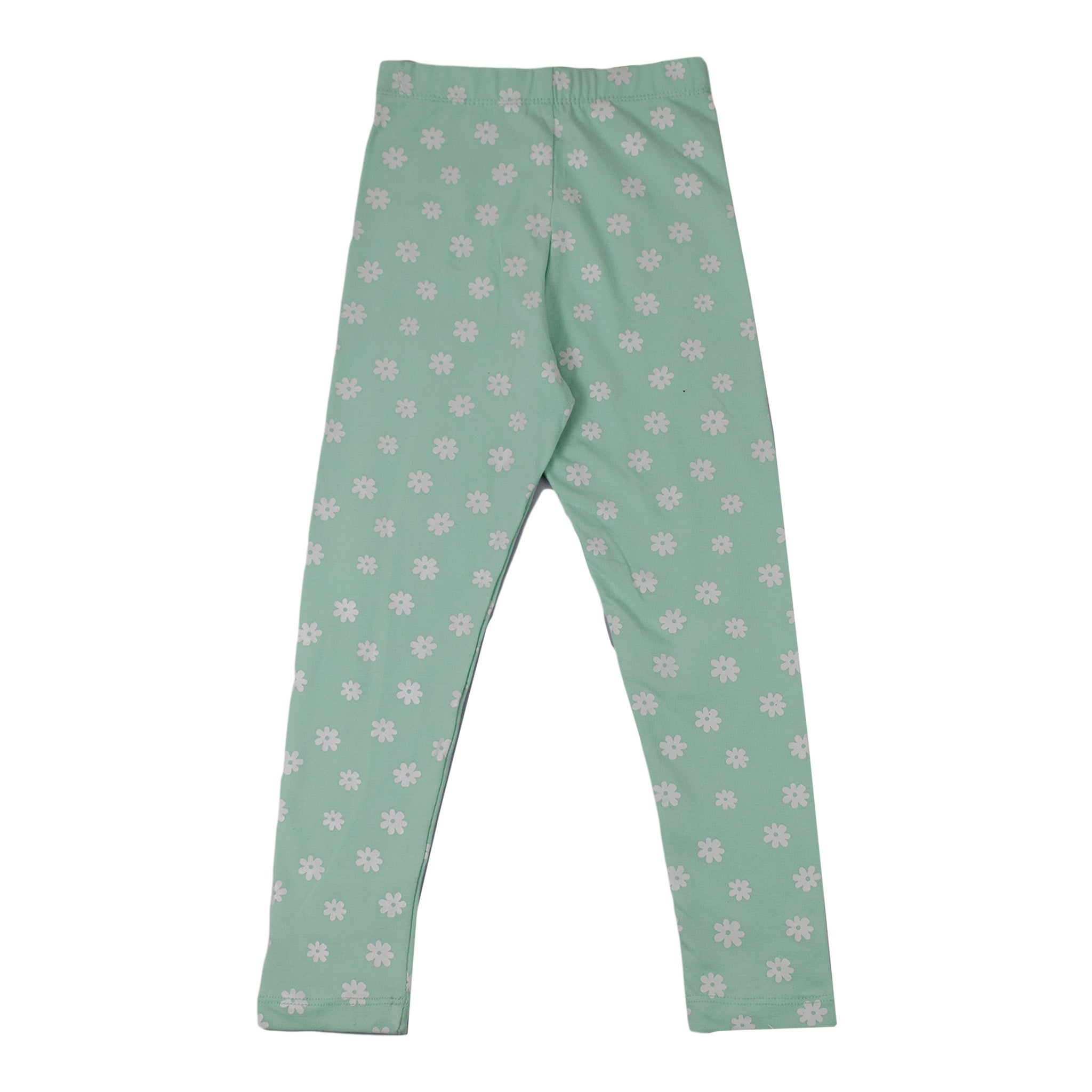 Girls Heart Print Cotton Leggings – Soft & Stretchy Bottoms