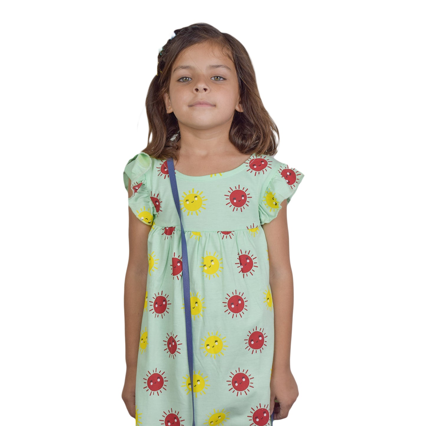 Girls Light Green & Yellow Emoji Tops – Cute Everyday Wear | KidZaar