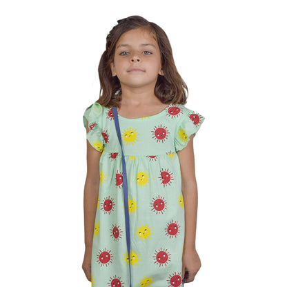 Girls Light Green & Yellow Emoji Tops – Cute Everyday Wear | KidZaar