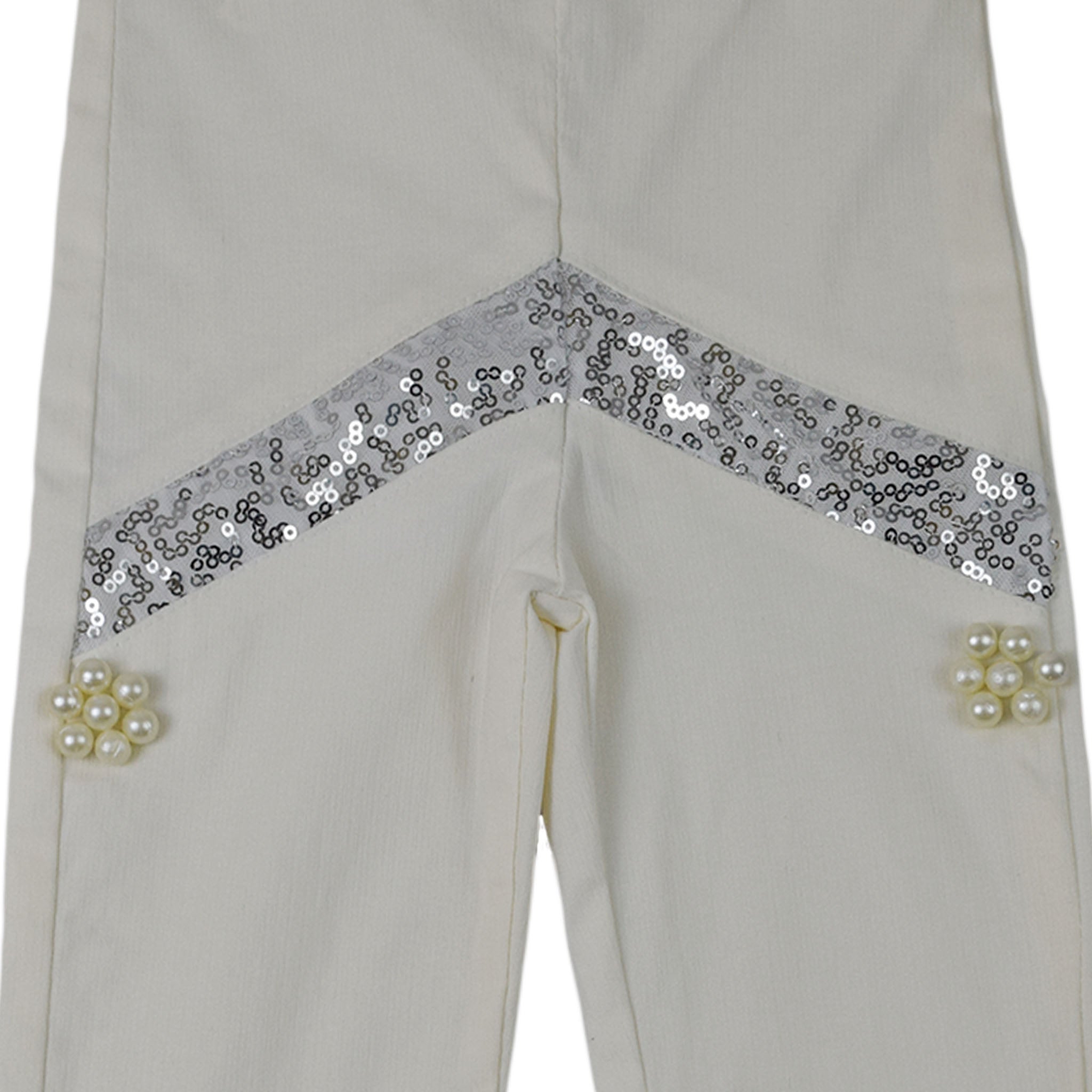 Girls Pearl & Sequin Embellished Trouser