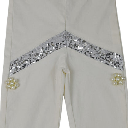 Girls Pearl & Sequin Embellished Trouser