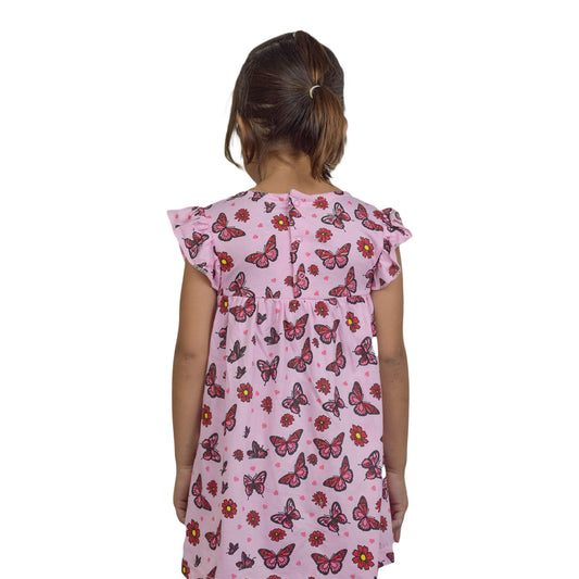 Girls Pink Butterfly Top – Soft, Stylish & Full of Charm