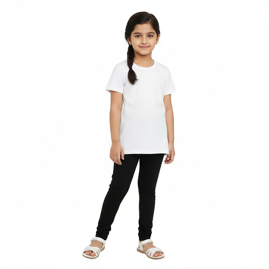Girls Plain legging for casual and daily wear| Black & Red Leggings