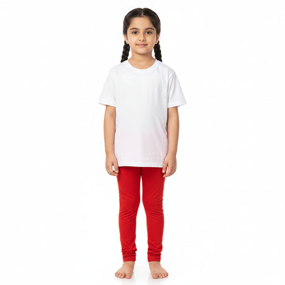 Girls Plain legging for casual and daily wear| Black & Red Leggings