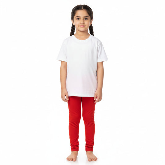Girls Plain legging for casual and daily wear| Black & Red Leggings
