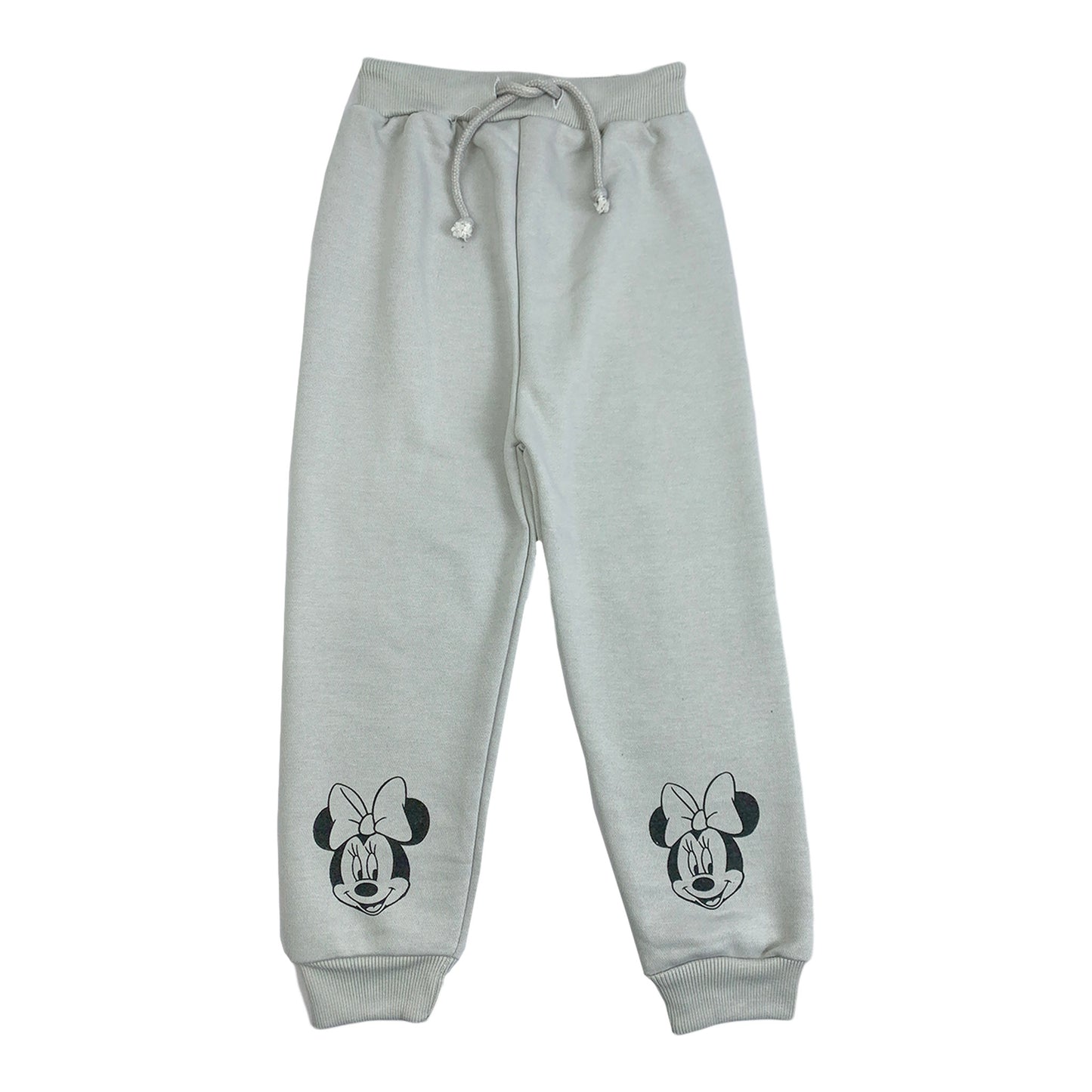 Girls Winter Fleece Trousers – Gray with Minnie Mouse Design