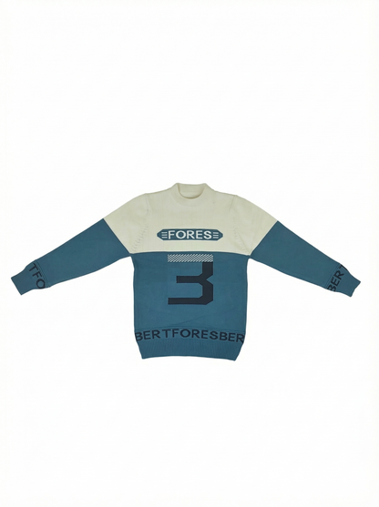 Kids Color Block Sweater | Winter Knit Pullover