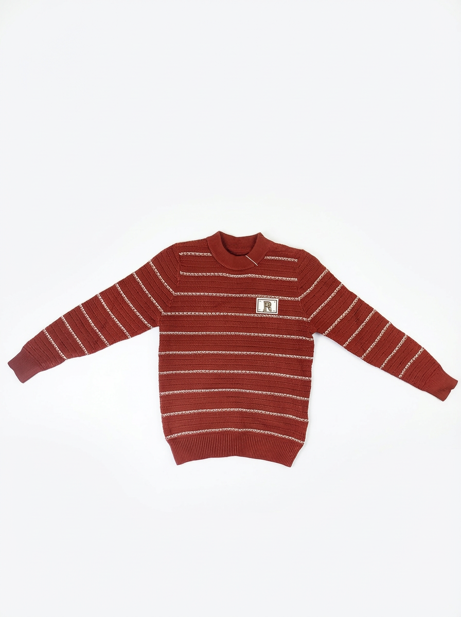 Kids Striped Knit Sweater | Winter Warm Pullover
