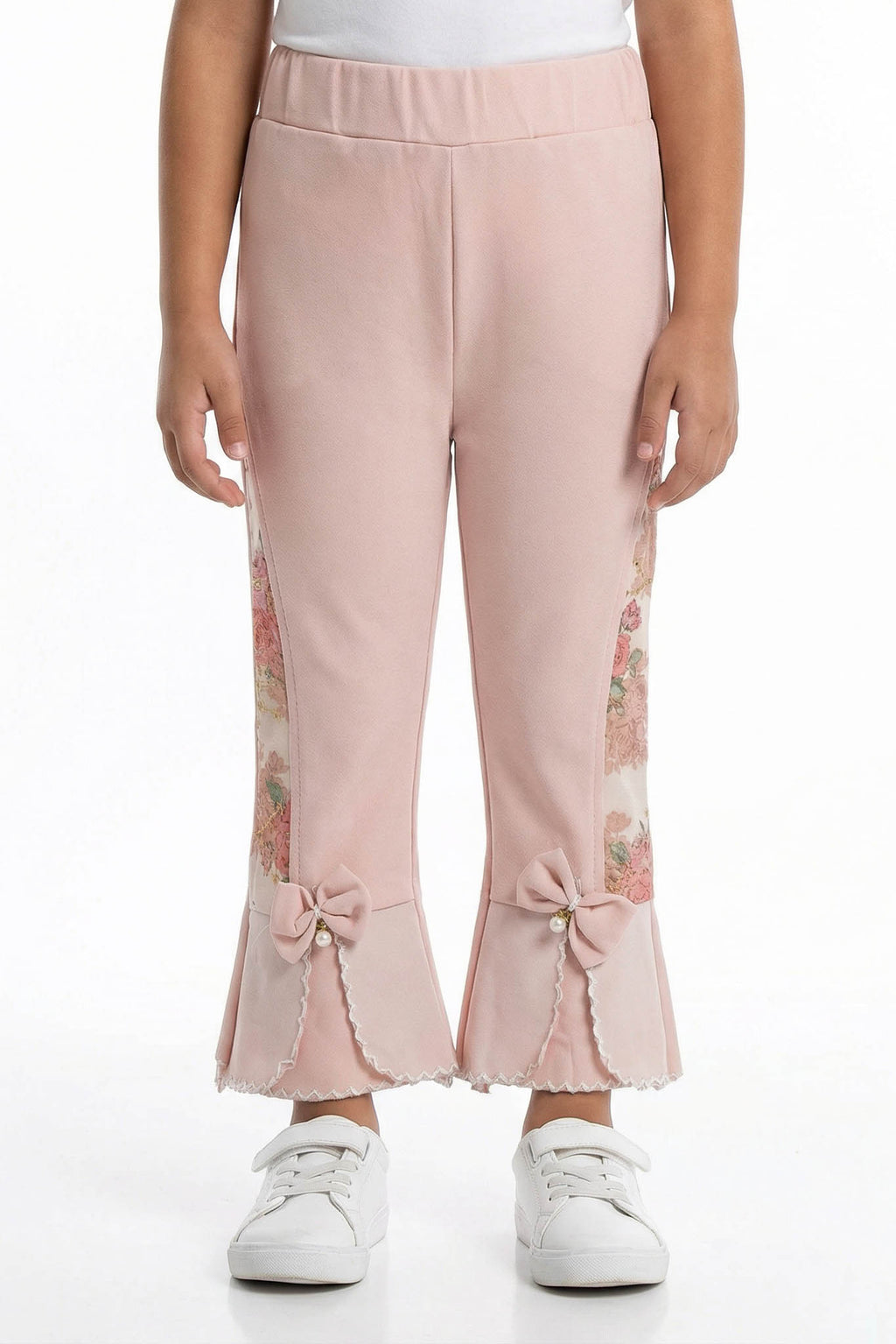 Baby Girl Pink Floral Bell Bottom Pants