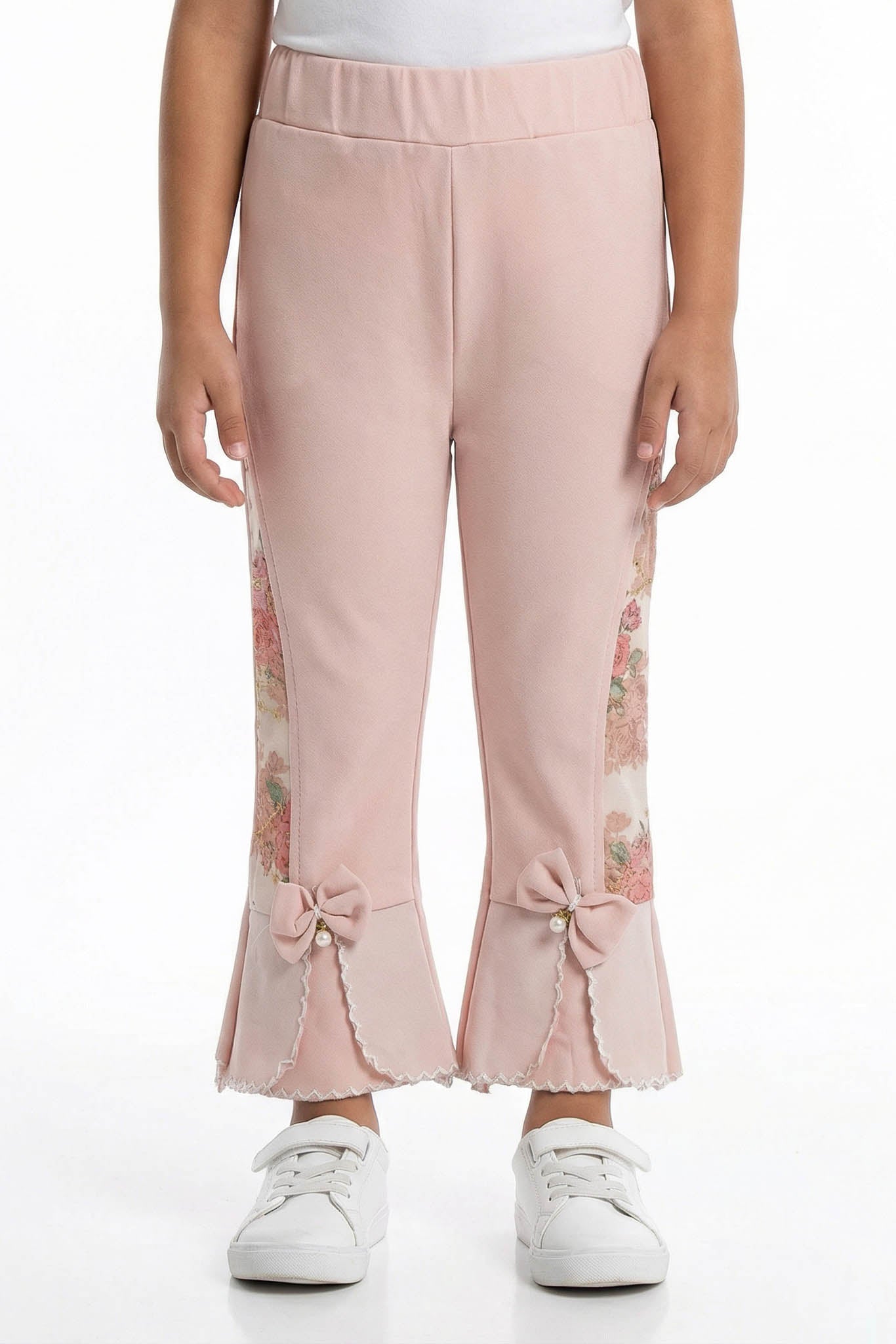 Baby Girl Pink Floral Bell Bottom Pants