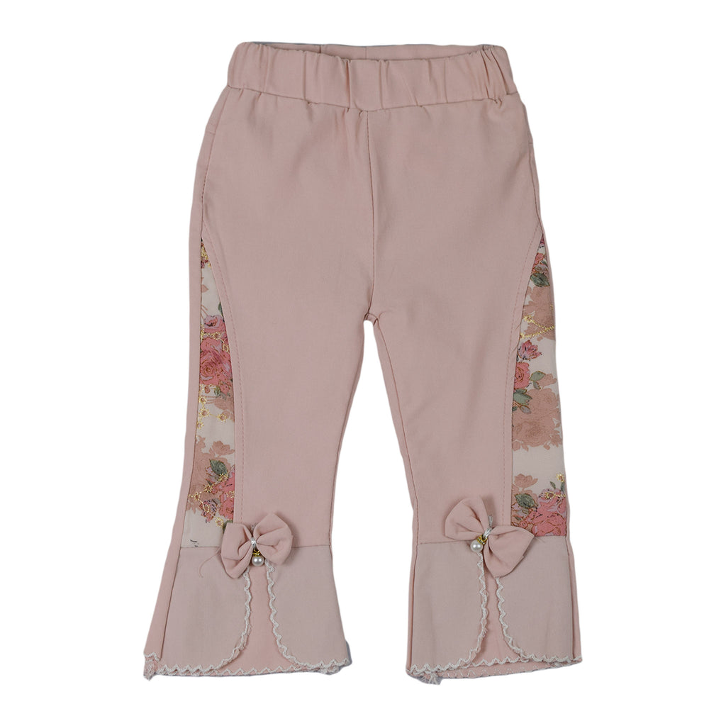 Baby Girl Pink Floral Bell Bottom Pants