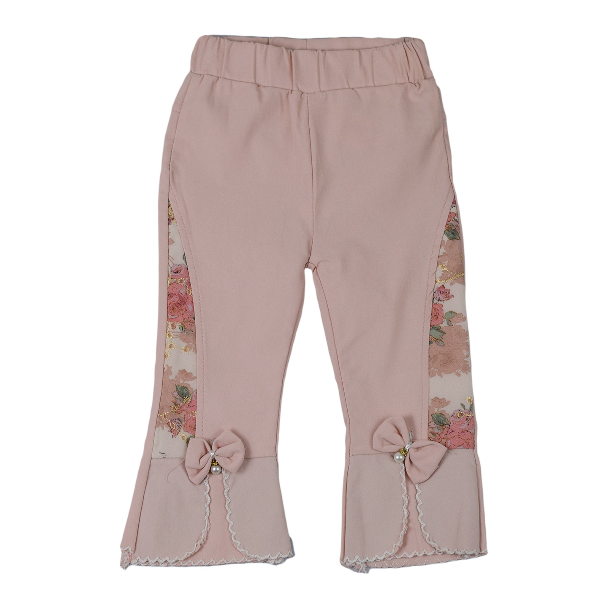 Baby Girl Pink Floral Bell Bottom Pants