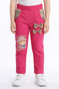 Baby Girl Pink Cartoon Bow Pants