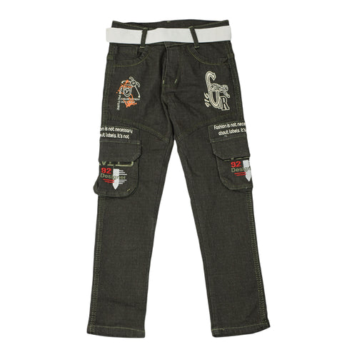 Boys Dark Blue | Cargo Denim Jeans