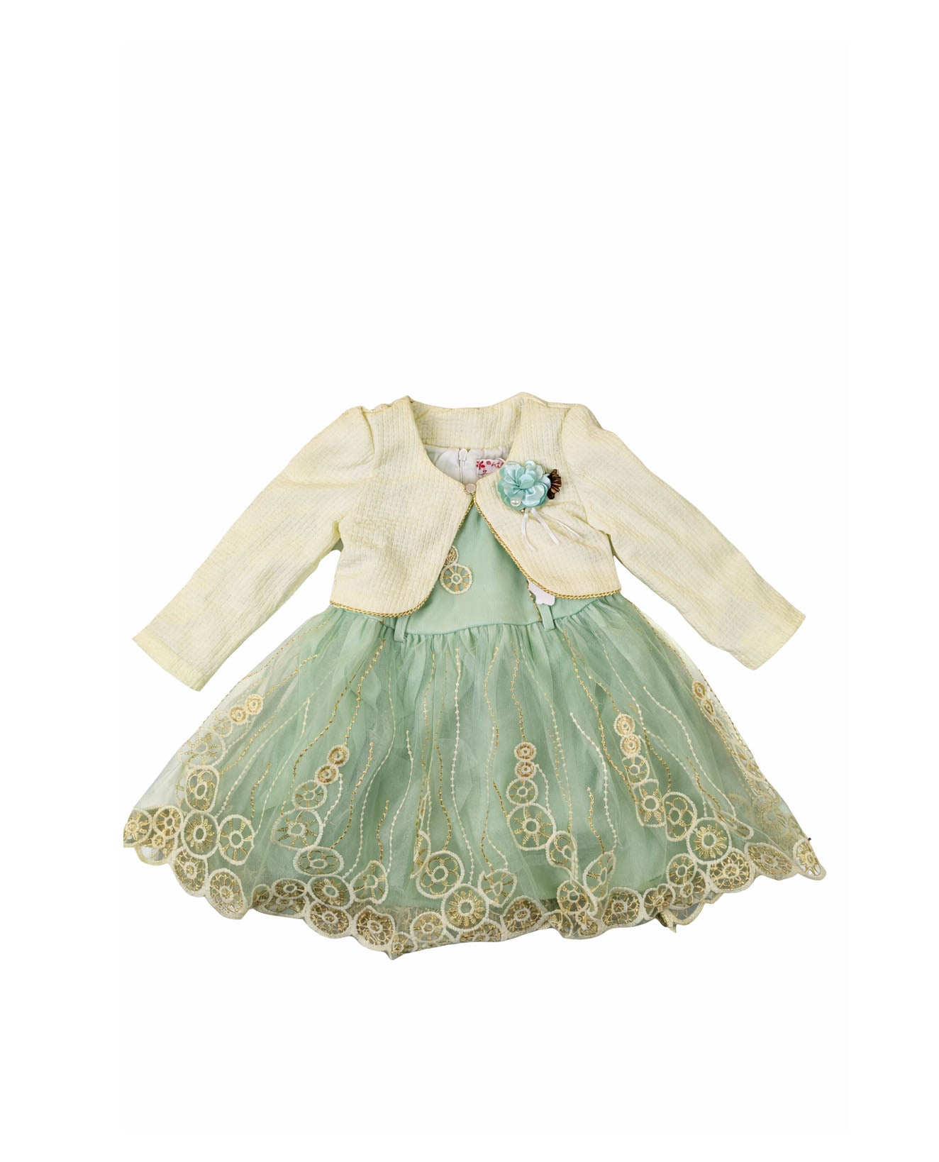 Girls Fancy Frock with White Coat | Elegant Party Wear