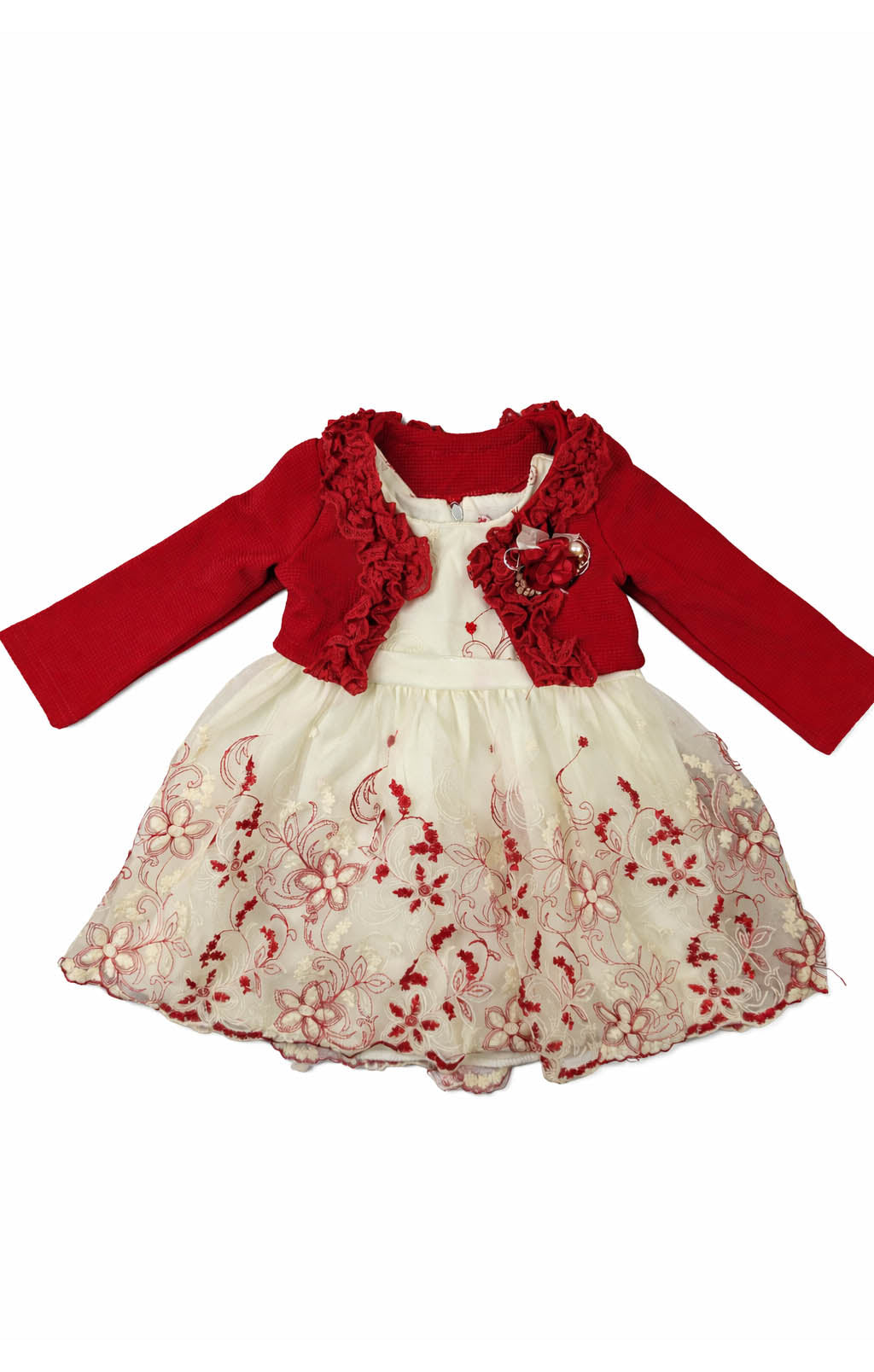 Girls Fancy Frock with Matching Coat | Elegant Party Wear