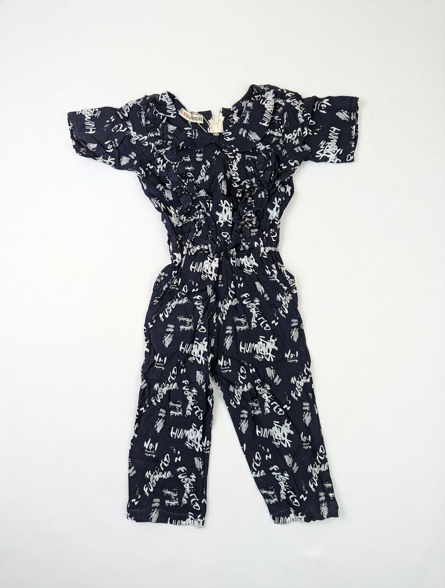 Girls Stylish Green & Blue Summer Jumpsuit