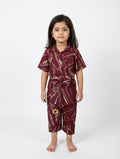 Girls Stylish Maroon& Blue Summer Jumpsuit