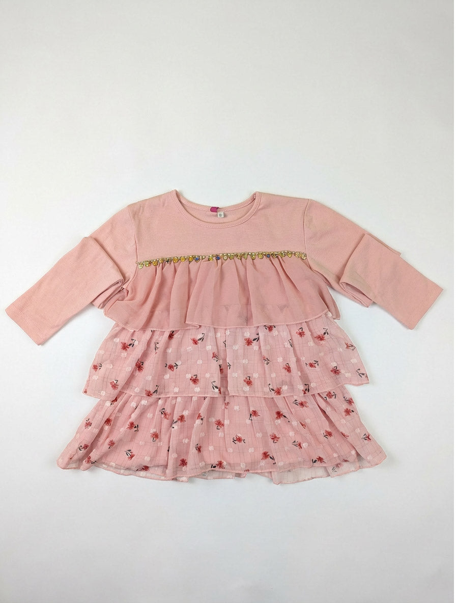 Girls Fancy Pink Top – Elegant & Stylish Party Wear