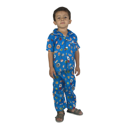 Kids Co-Ord Set – Gray Football Print | KidZaar