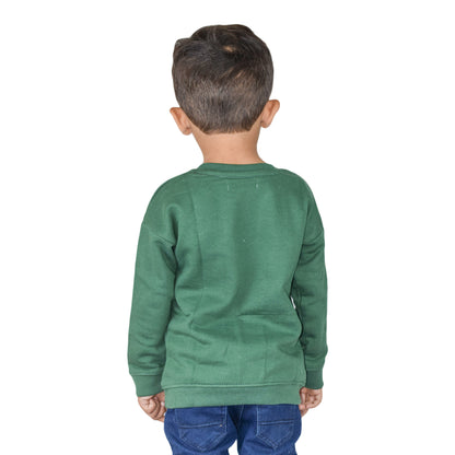 Kids Green “HEY” Sweatshirt – Unisex Winter Style