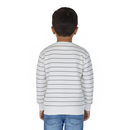 Kids White Sweatshirt – Elephant Patch Unisex Design