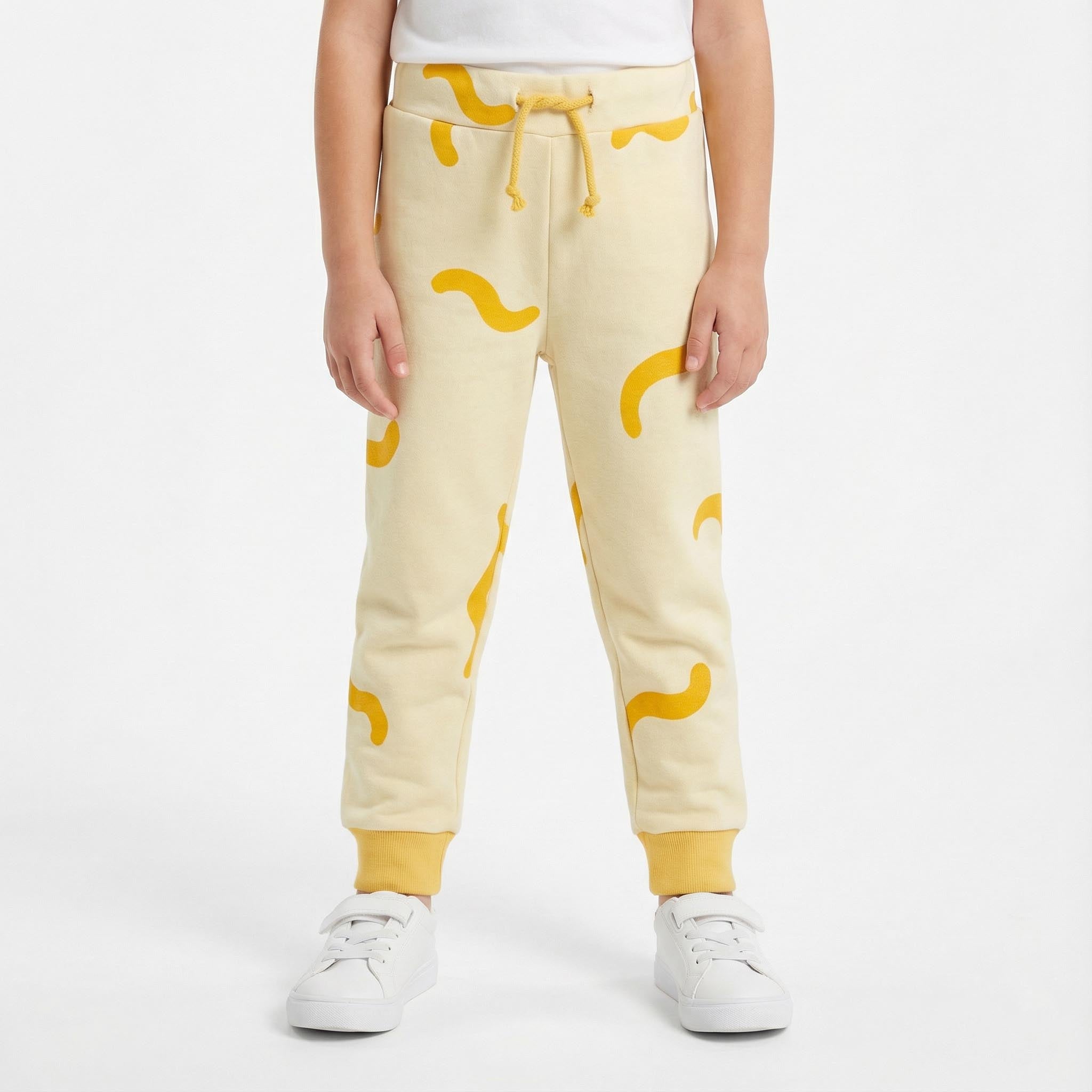 Kids Winter Fleece Trousers – Yellowish Cream