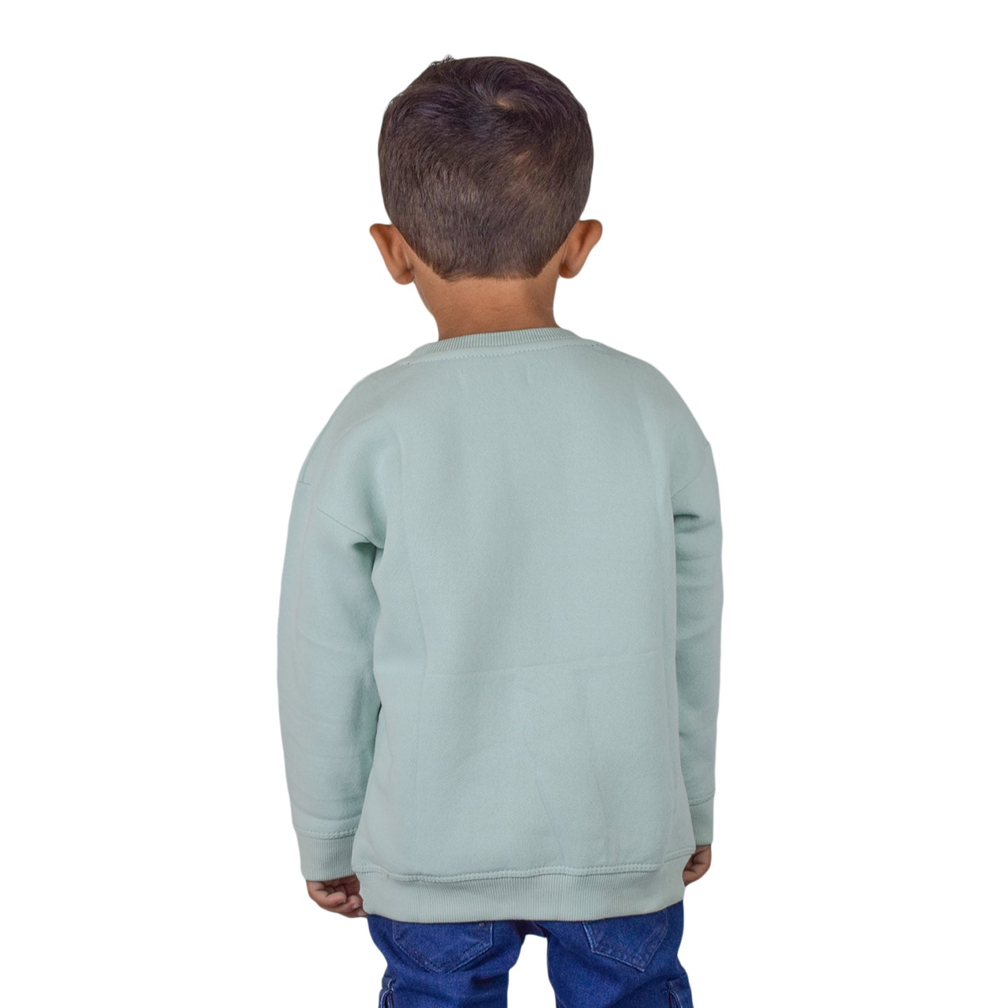 Kids “Super Happy” Unisex Sweatshirt – Soft PISTA Green