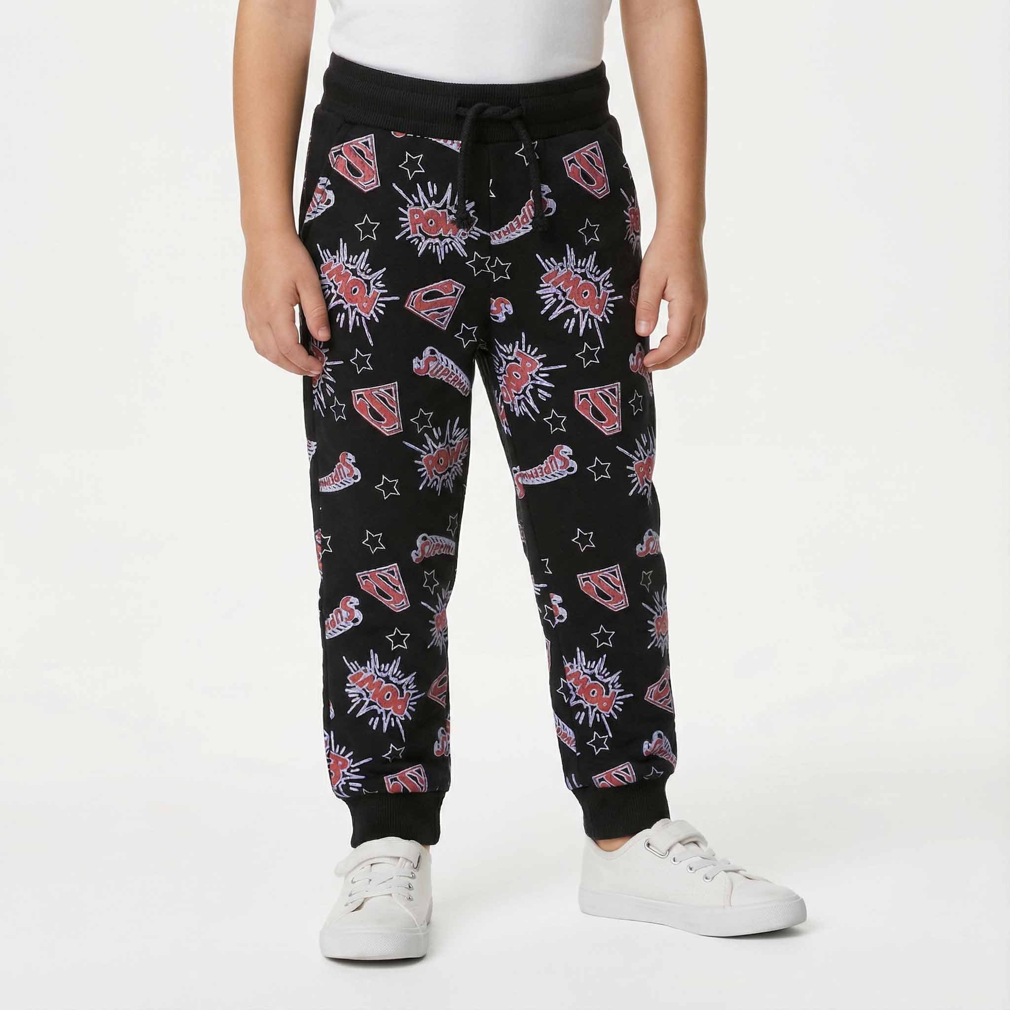 Boys Winter Fleece Trousers – Superman “POW” Design