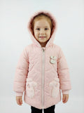 Light Pink Puffer Winter Coat for Girls  | Warm & Cute