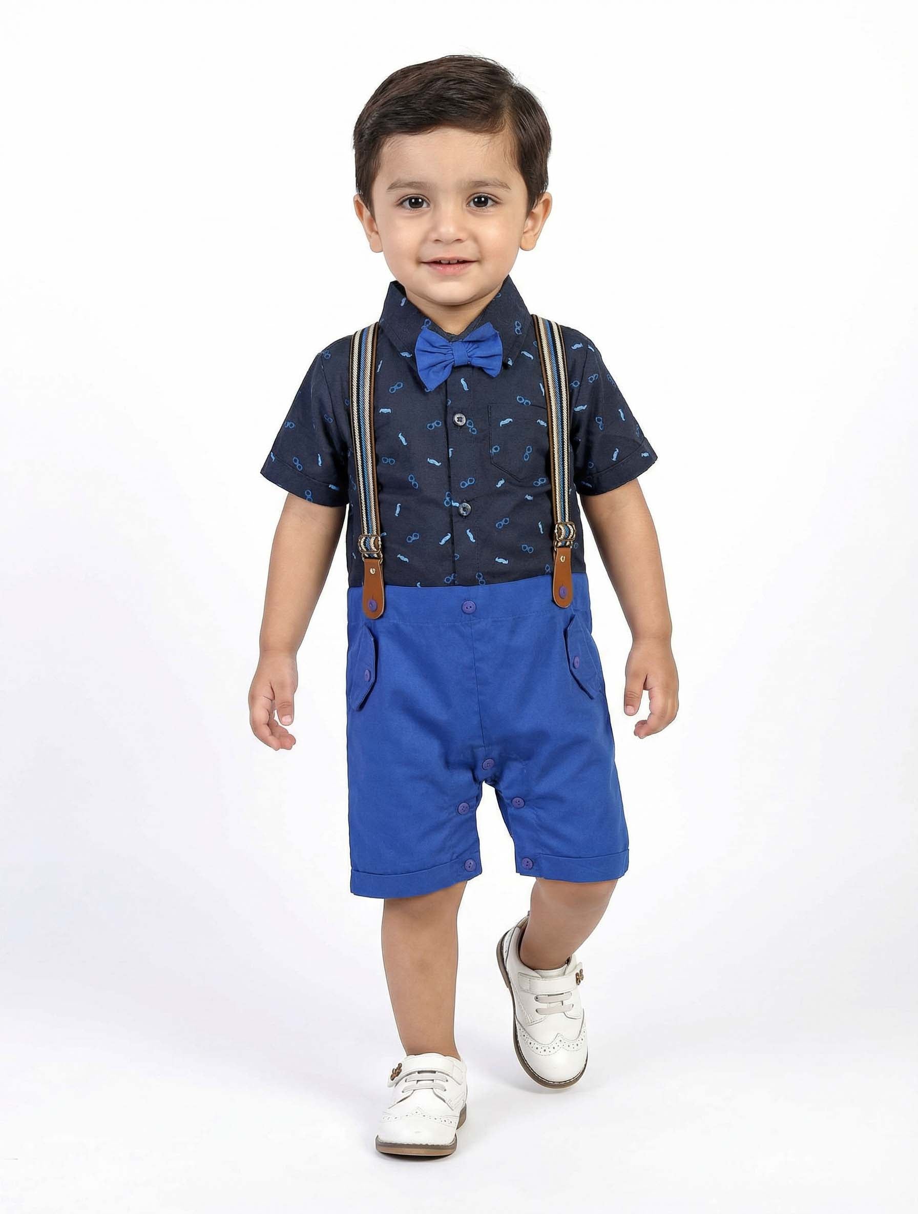 Blue and Yellow  Suspenders suits | Kidzaar