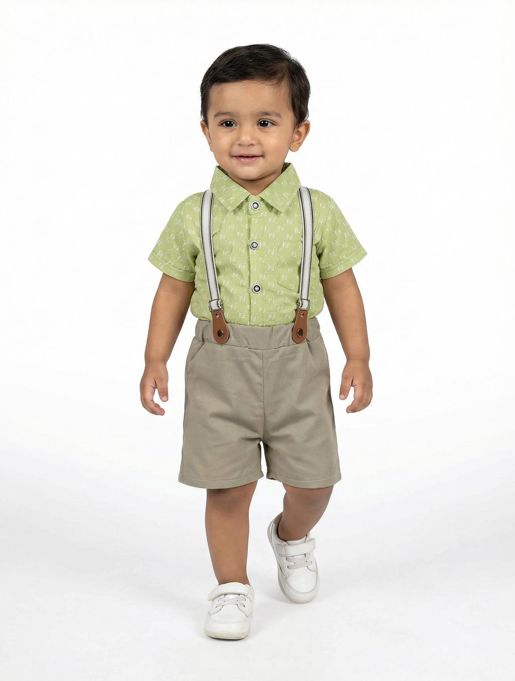 Green and Maroon  Suspenders suits| Kidzaar