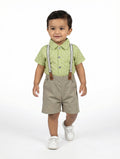 Green and Maroon  Suspenders suits| Kidzaar