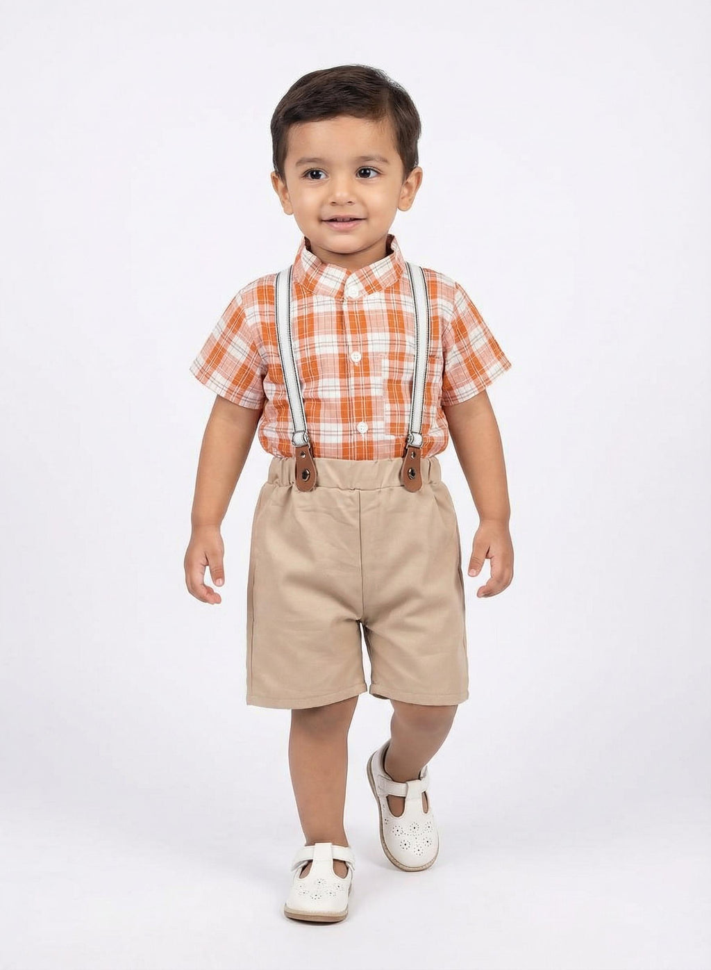 Orange  Suspenders suits| Kidzaar