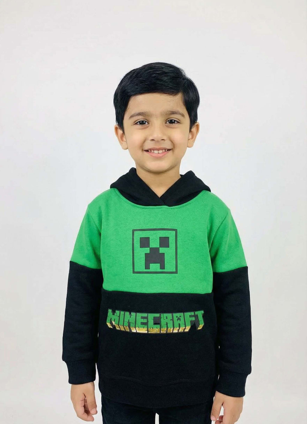 Baby Boys Hoodies in Green & Black Premium Fleece Stuff