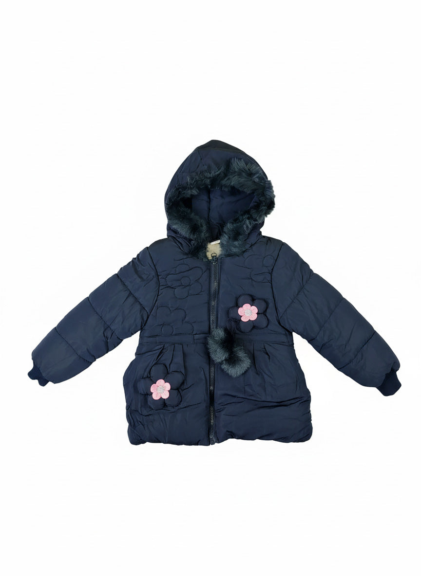 Navy Blue Puffer Winter Coat for Kids  | Warm & Lightweight