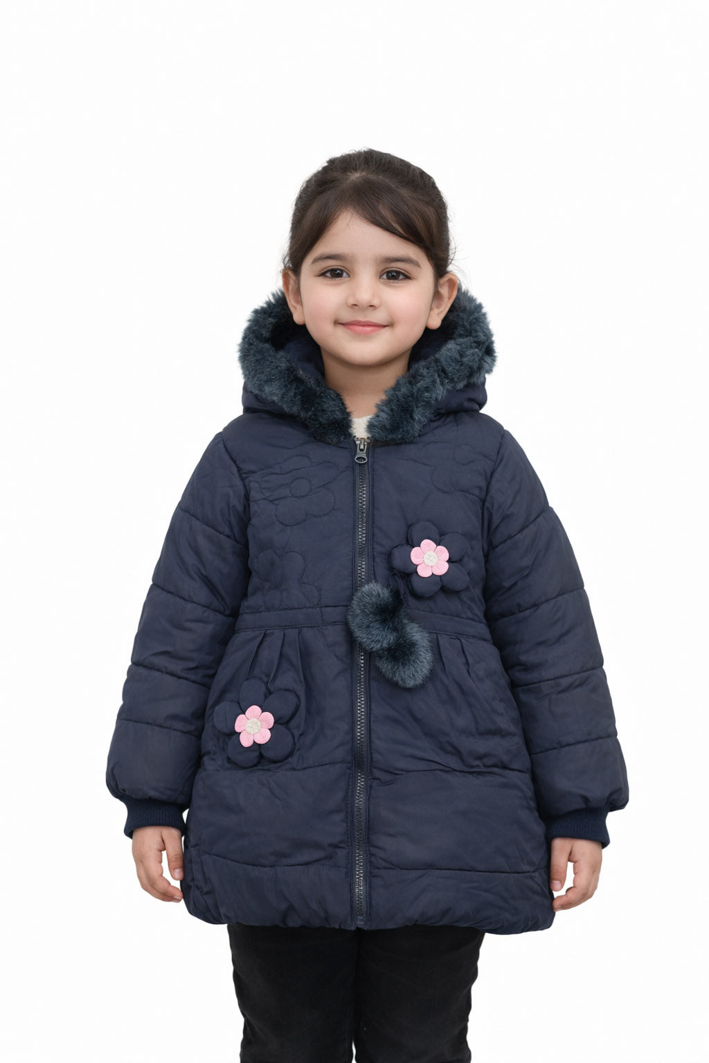 Navy Blue Puffer Winter Coat for Kids  | Warm & Lightweight