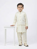 Boys 3-Piece Traditional Kurta Set with Waistcoat & Shalwar/Pajama | Festive Ethnic Wear