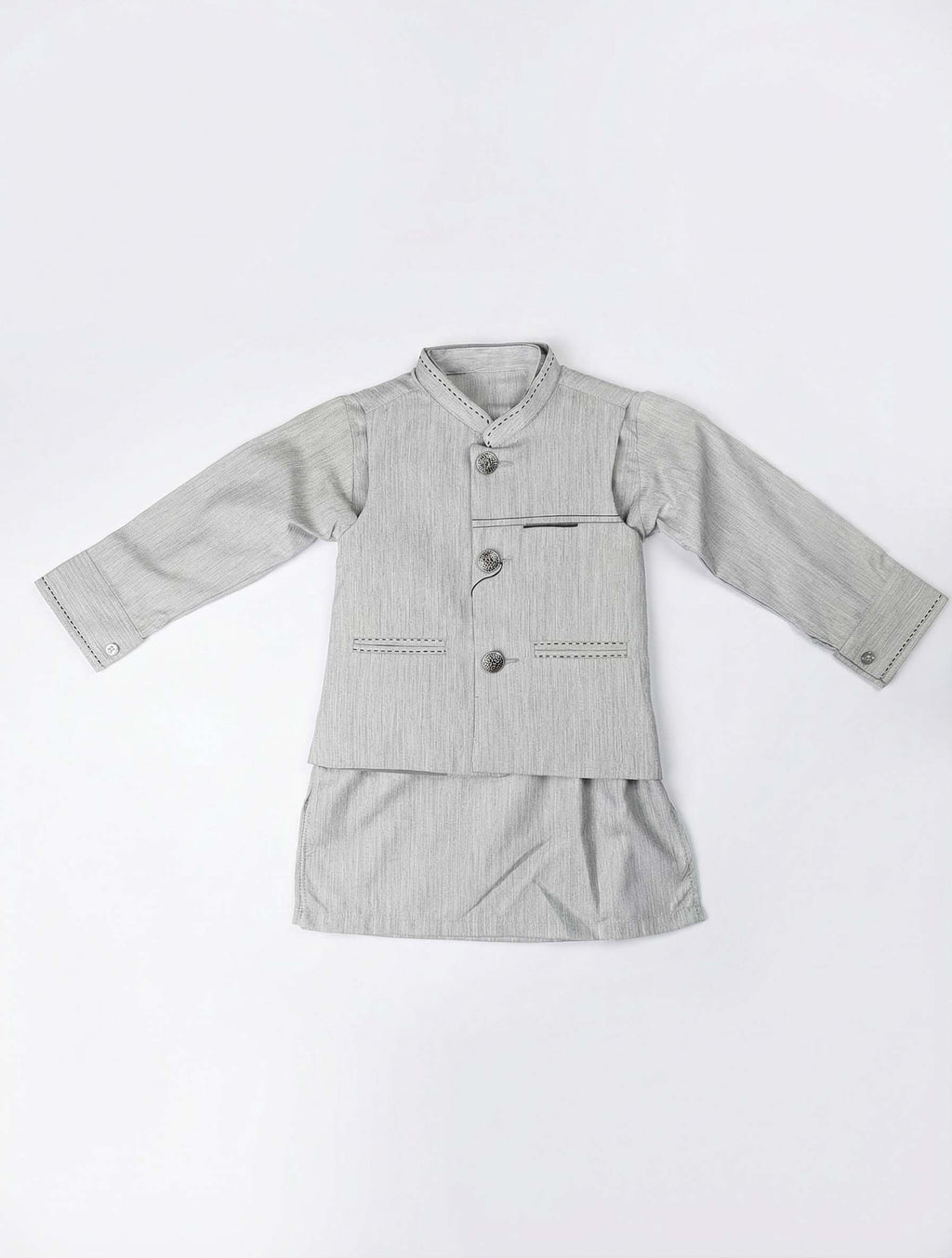 Boys 3-Piece Traditional Kurta Set with Waistcoat & Shalwar/Pajama | Festive Ethnic Wear