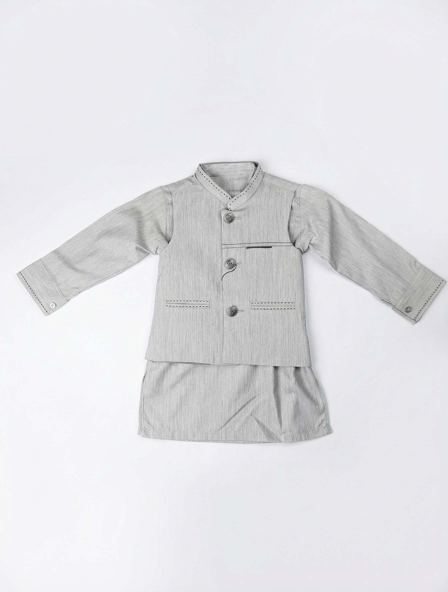 Boys 3-Piece Traditional Kurta Set with Waistcoat & Shalwar/Pajama | Festive Ethnic Wear