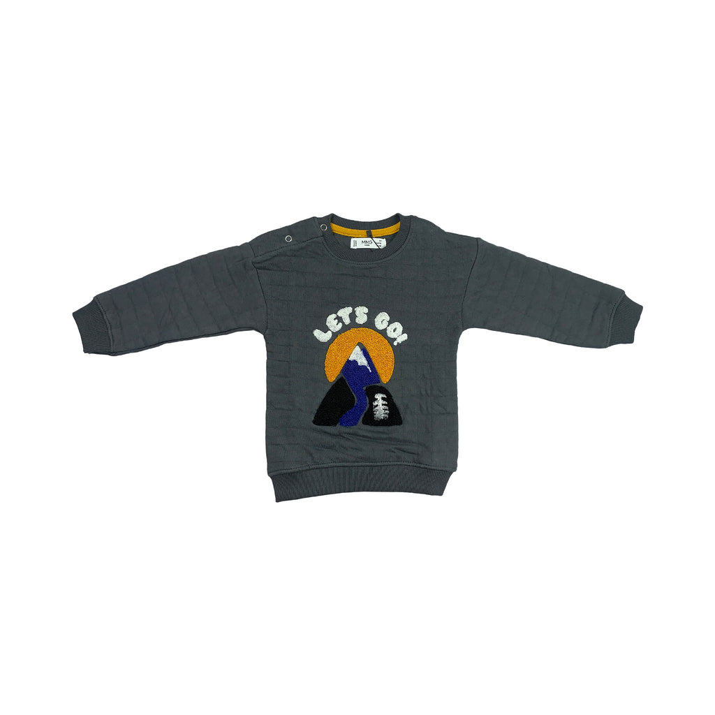 Girls “Let's Go” Sweatshirt – Warm Winter Pullover for 2 to 5 Years