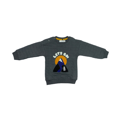 Girls “Let's Go” Sweatshirt – Warm Winter Pullover for 2 to 5 Years