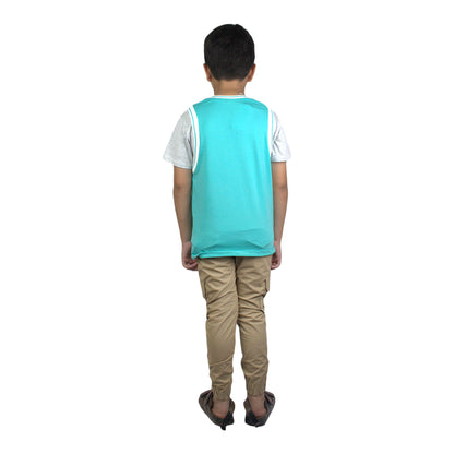 Boys Orange Boston 28 T-Shirt – Soft Cotton Sports Graphic Tee