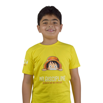 Boys Short Sleeve No Discipline Labeled T-shirt: Perfect for Summer