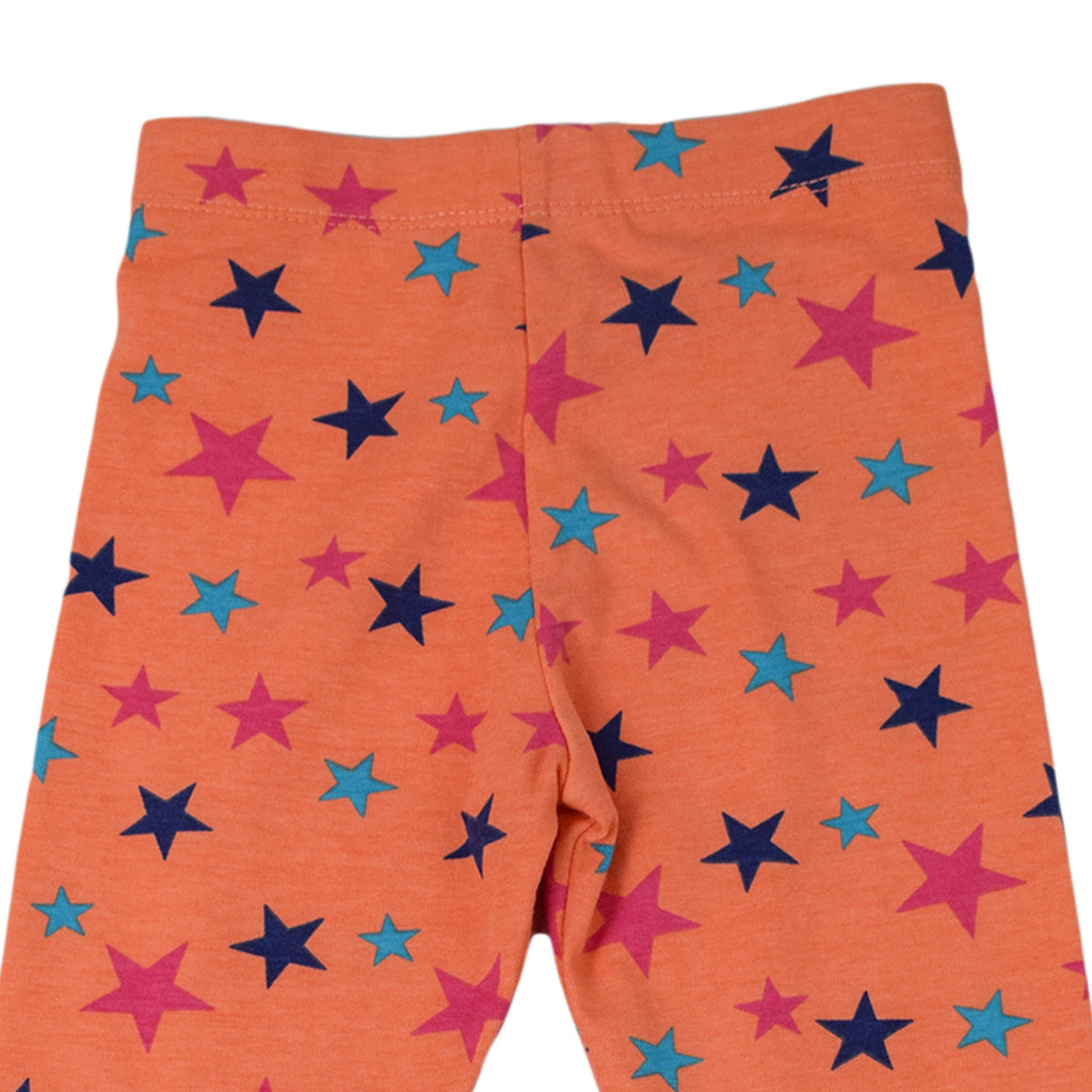 Girls Star Print Leggings | Soft Stretch Cotton Pants for Kids