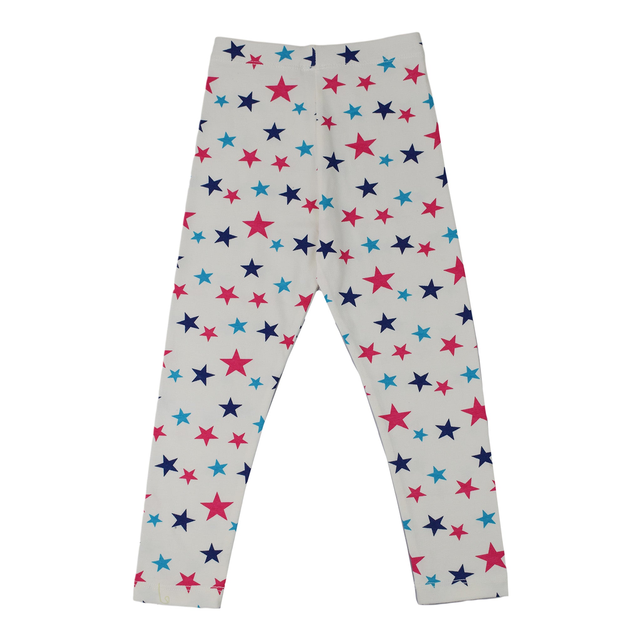 Girls Star Print Leggings | Soft Stretch Cotton Pants for Kids