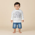 Kids White Sweatshirt – Elephant Patch Unisex Design